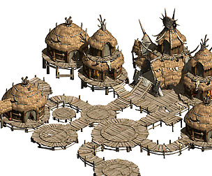 Primitive tribes - water village architecture
