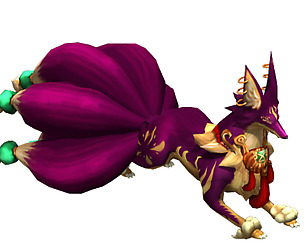 Game animated character - six tails fox