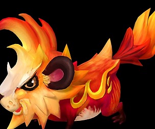 The character of the game - fire beast