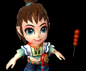 The characters of the game - the little boy