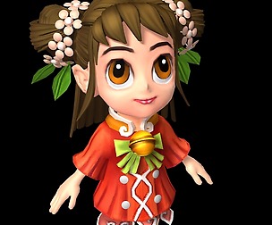 Game character character - little girl