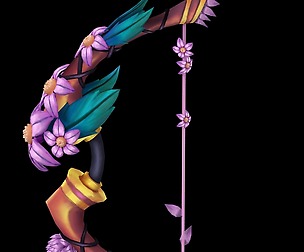 Game character weapon - fall bow