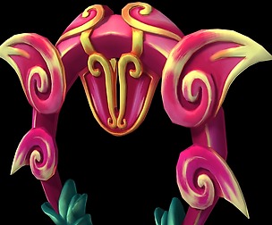 Game characters weapons - double lotus printed