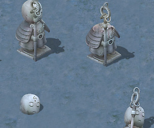 Cartoon version - ascetic monk statue