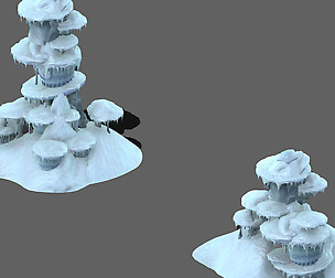 Cartoon Sky City - Frozen Mountain 01