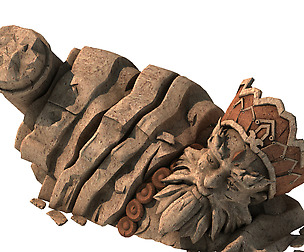 Large Stone Carving - Broken Buddha 01