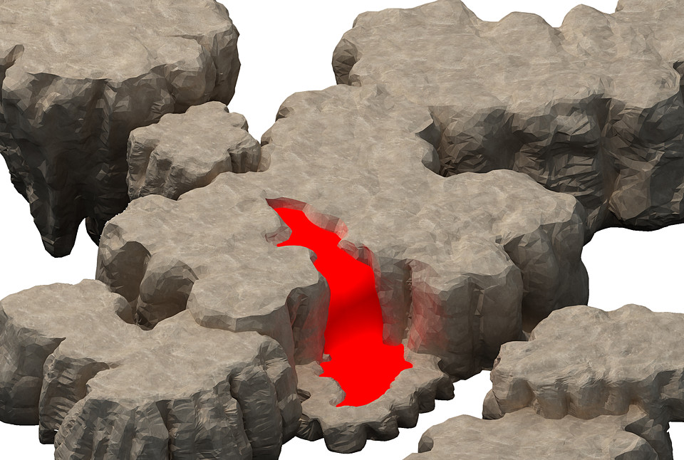 Terrain ii. Камень для terrain. призрак 3d модель.