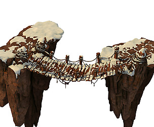 Huashan Mountain Road - ice and snow bridge