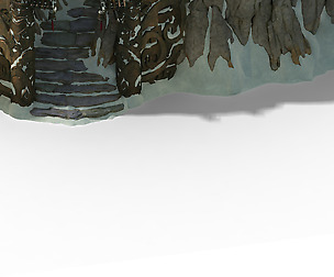ice and snow mountain entrance totem