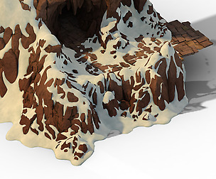 Mountain Road - ice and snow mountain - cave