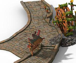 City - Waterwheel - publicity bar - surface