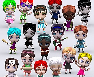 3DRT - Chibii people females