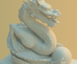Guardian beast - dragon stone carving 02