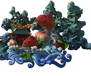 The shore of Taihu Lake - stone fish decoration