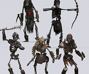 3DRT - Dark bones skeletons pack