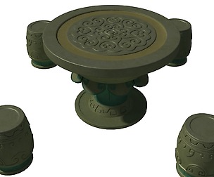 Chinese ceramic tables and chairs 01