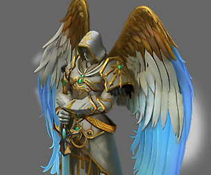 Seven angels altar - stone statue 01