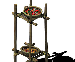 Combination of wood and sieve