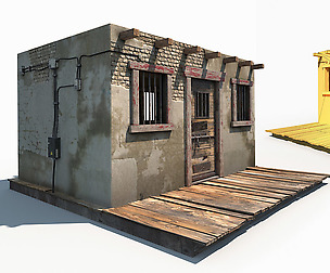 Western Jail Low Poly