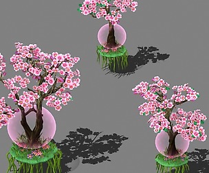 Cartoon Sky City - Jade Girl - Xiantao Tree