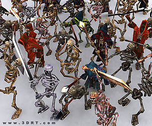 3DRT - Skeletons swarm pack