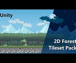 2D Forest Tileset Pack Toon Style