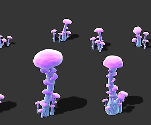 Cartoon Sky City - Ice and Snow Mushroom
