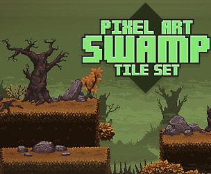Pixel Art Swamp Tile Set
