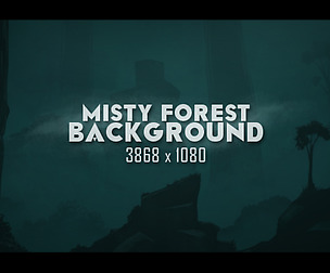 Misty Forest Background