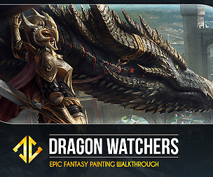Dragon Watchers - Fantasy Painting Illustration