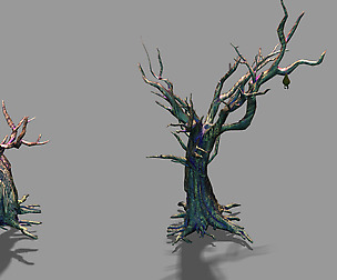 Dark forest - dead tree 01