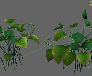 Cartoon forest - tree sea plant 01