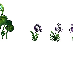 Cartoon forest - tree sea plant 04