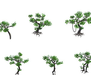 Lion camel - mountain cliff plant 02