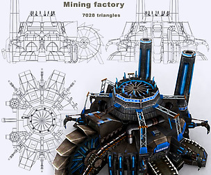 3DRT - Sci-Fi Constructions - Mining Factory