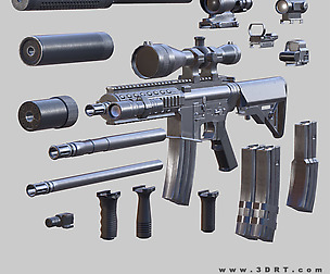 3DRT - Modern firearms HD - M7A1
