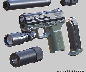 3DRT - Modern firearms HD - HK-45