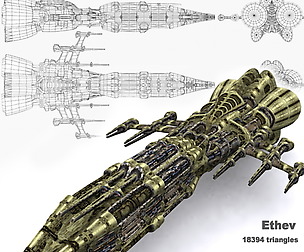 3DRT - Sci-Fi Norad Battleship - Ethev