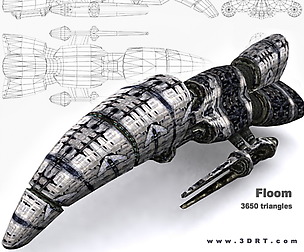 3DRT - Sci-Fi Norad Battleship - Floom