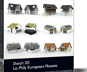 Dosch 3D - Lo Poly European Houses