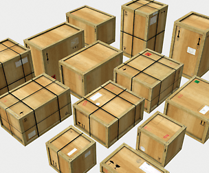 Wooden Cargo Crates PBR