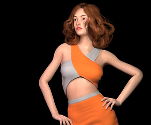 woman rigged character