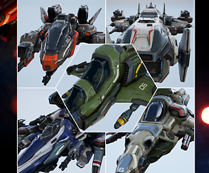 Spaceships Essential Pack - game models (UE4)