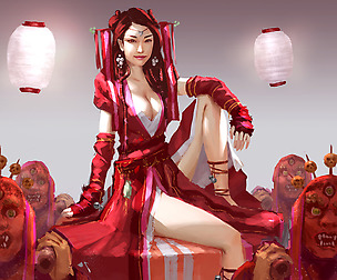 Digital painting tutorial: Blood Queen