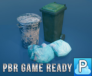 Refuse bins and bags of rubbish