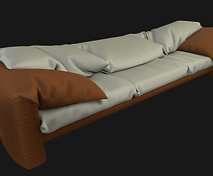 Sofa with pillows