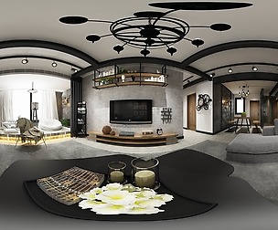 andinavian Style Living Room Restaurant Space 22
