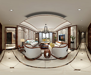 ue Chinese Style Living Room Restaurant Space 07