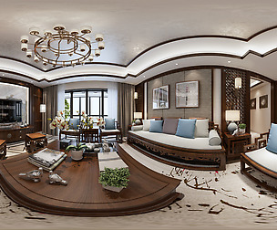 ue Chinese Style Living Room Restaurant Space 12