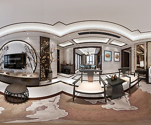 ue Chinese Style Living Room Restaurant Space 13